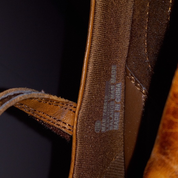 MICHEL M... MAE, BROWN LEATHER, VELCRO STRAP SHOES - Picture 11 of 13